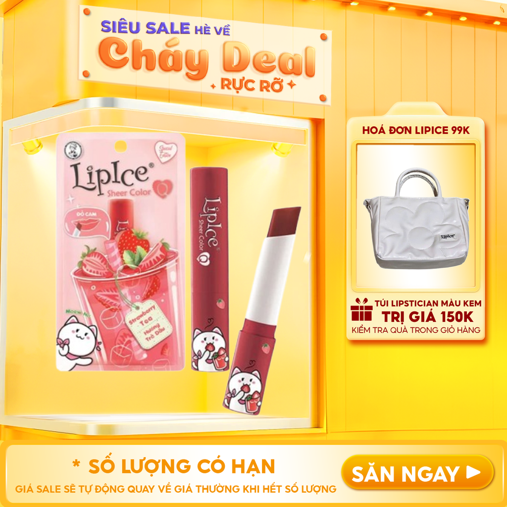 Son Dưỡng LipIce Hiệu Chỉnh Sắc Môi Hồng Tự Nhiên Sheer Color 2.4g