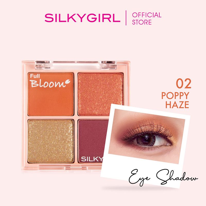 Bảng Phấn Mắt 4 Ô Màu Nhũ Lấp Lánh SilkyGirl Full Bloom Shadow Quad 6.4g