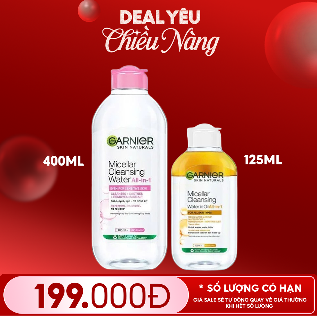 Nước Tẩy Trang Làm Sạch Sâu Garnier Micellar Cleansing Water