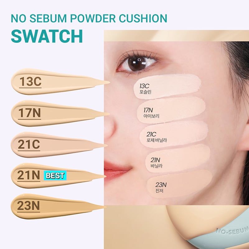 Phấn Nước Kiềm Dầu Cho Lớp Nền Lâu Trôi Innisfree No-Sebum Powder Cushion SPF 29/PA++ 14g