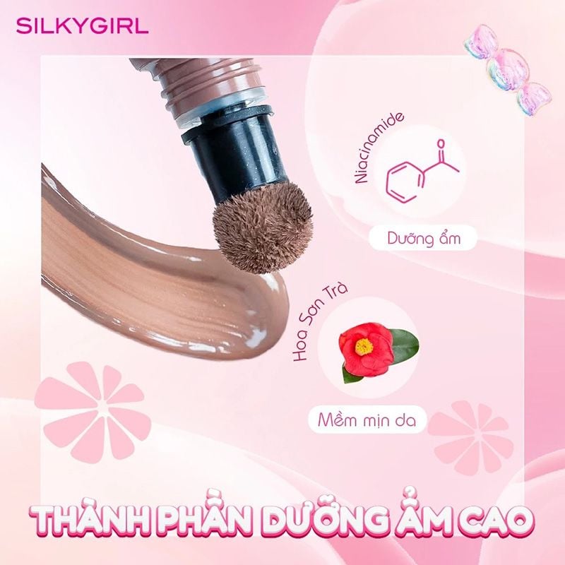 Tạo Khối Dạng Kem Silkygirl Cheeky Puff Contour #01 Taffy 6ml