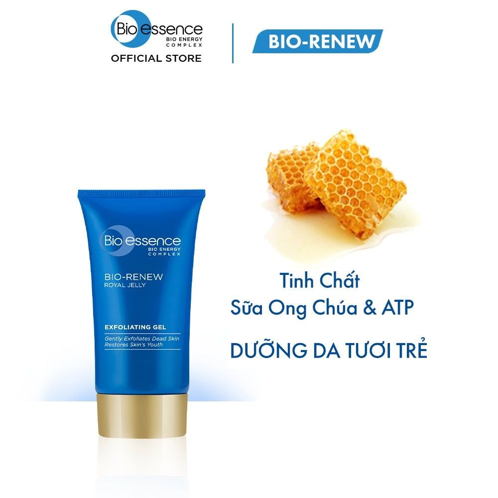 Gel Tẩy Tế Bào Chết Bio-essence Chiết Xuất Ong Chúa Bio-Renew Exfoliating Gel 60g