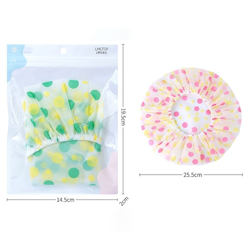 [NHẬP KHẨU] Mũ Trùm Tóc Họa Tiết Chấm Bi LMLTOP Shower Cap C0705