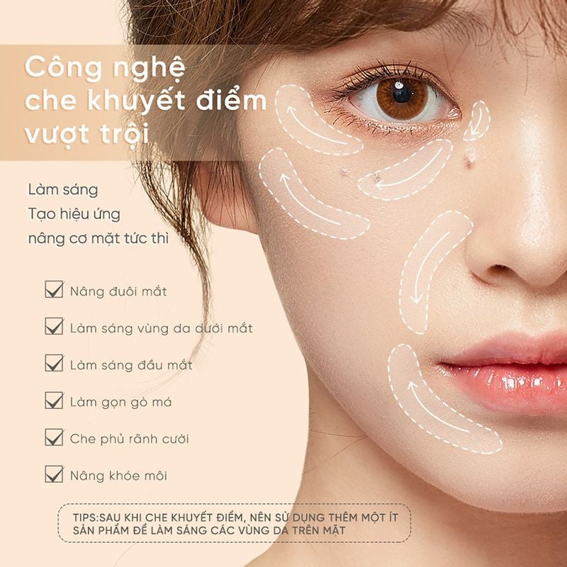 Kem Che Khuyết Điểm Judydoll Traceless Cloud-Touch Concealer 3.2g