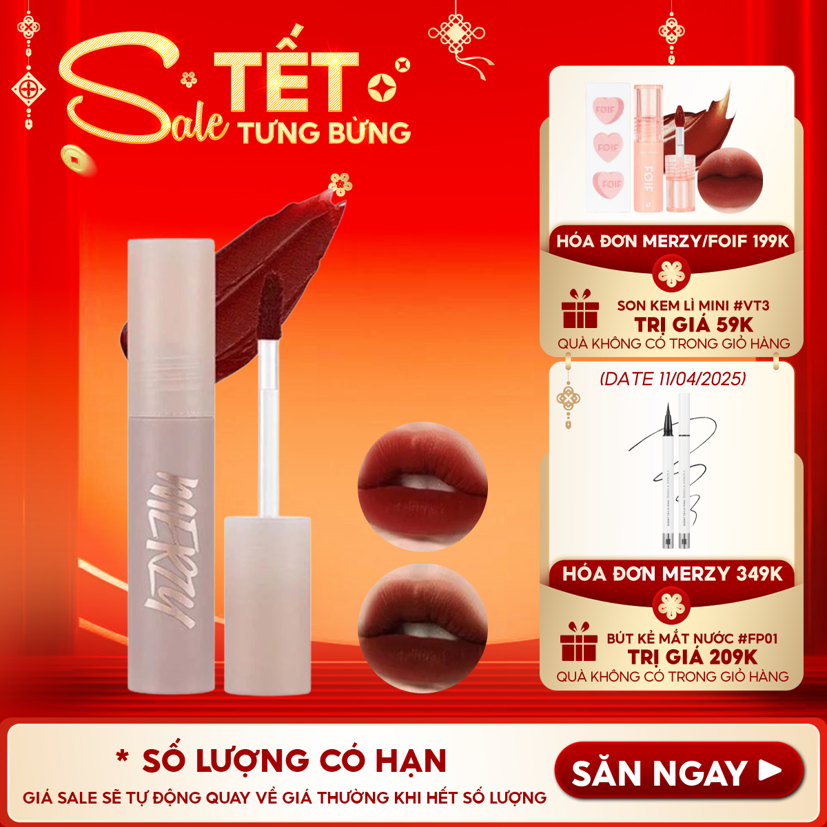 [Academia Collection] Son Kem Siêu Lì, Lâu Trôi, Lên Màu Chuẩn Merzy Academia Mellow Tint 4g