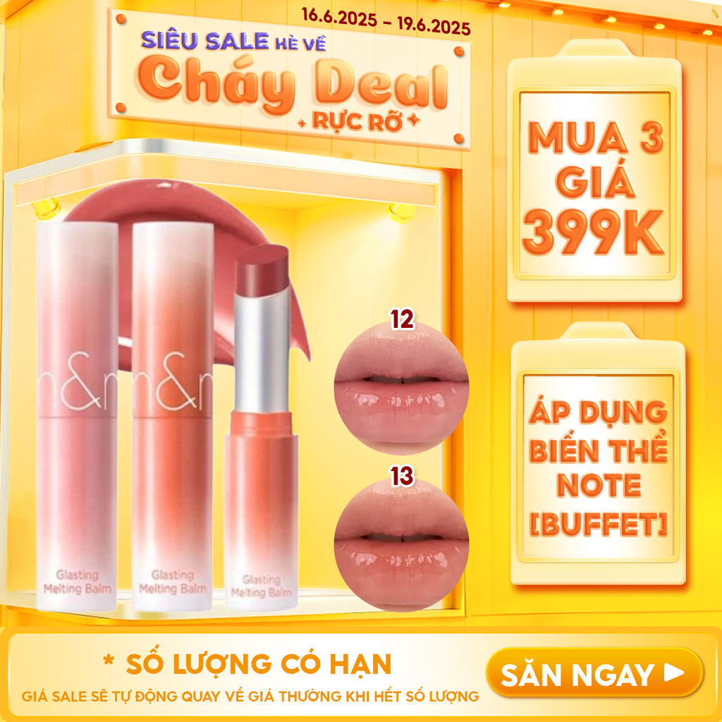 [DUSTY ON THE NUDE] Son Dưỡng Dạng Thỏi Có Màu Thuần Chay Romand Glasting Melting Balm 3.5g