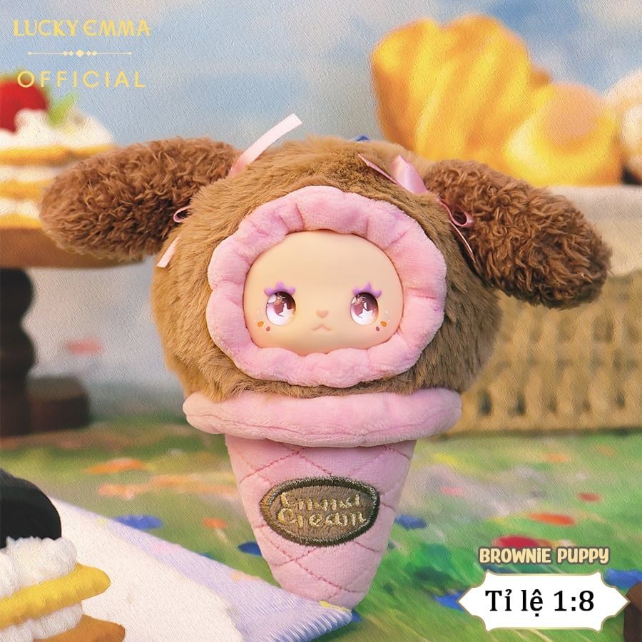 Móc Khóa Gấu Bông Lucky Emma Scoop Ice Cream Series - MJ-000095