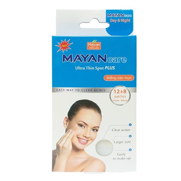 Miếng Dán Giảm Mụn, Giảm Sưng Tấy Đỏ Mayan Ultra Thin Spot