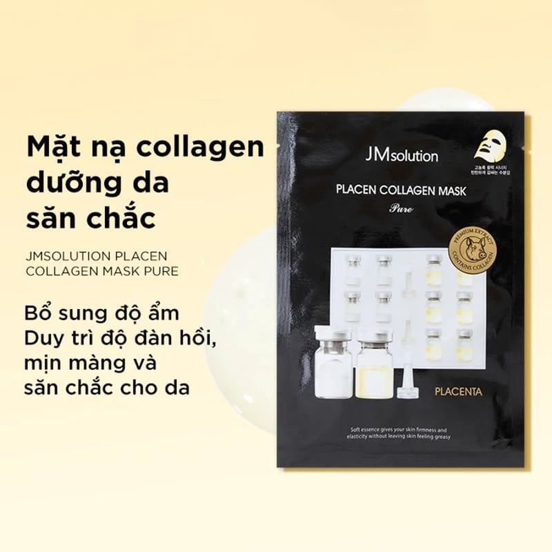 Mặt Nạ Jmsolution Cấp Ẩm, Dưỡng Da Căng Bóng, Đàn Hồi Placen Mask Pure