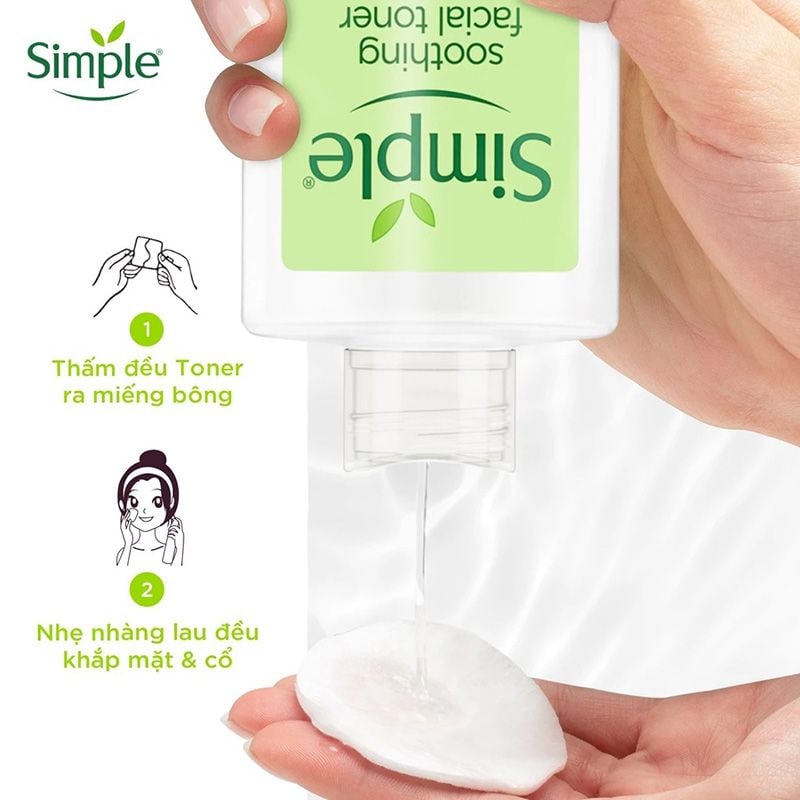 Nước Hoa Hồng Simple Làm Dịu, Cân Bằng Độ Ẩm Soothing Facial Toner 200ml