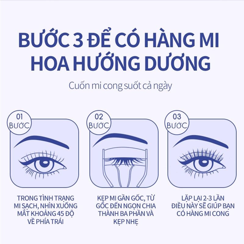 Kẹp Bấm Mi Làm Cong Mi, Giữ Nếp Lâu Mlen Diary