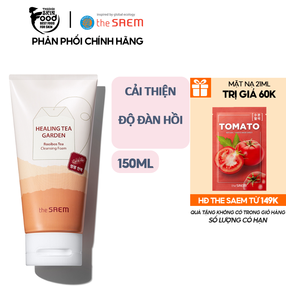 Sữa Rửa Mặt Tạo The Saem Healing Tea Garden Rooibos Tea Cleansing Foam