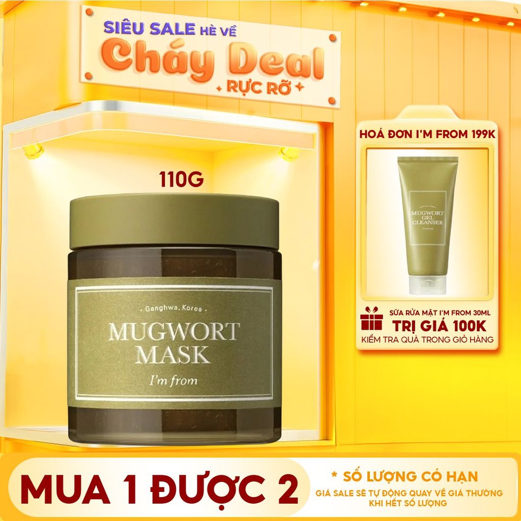 Mặt Nạ Ngải Cứu Làm Dịu, Thanh Lọc Da I'm From Mugwort Mask
