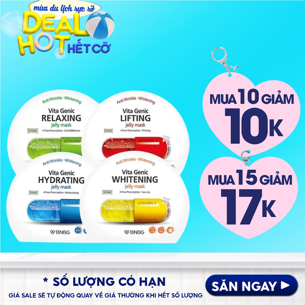 Mặt Nạ Miếng Dưỡng Ẩm, Hỗ Trợ Dưỡng Trắng, Cải Thiện Làn Da Hàn Quốc BNBG (Vitamin A, B, B3, E)