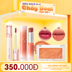 PHẤN MÁ HỒNG #S01 + SON DƯỠNG #14+ SON BÓNG #04