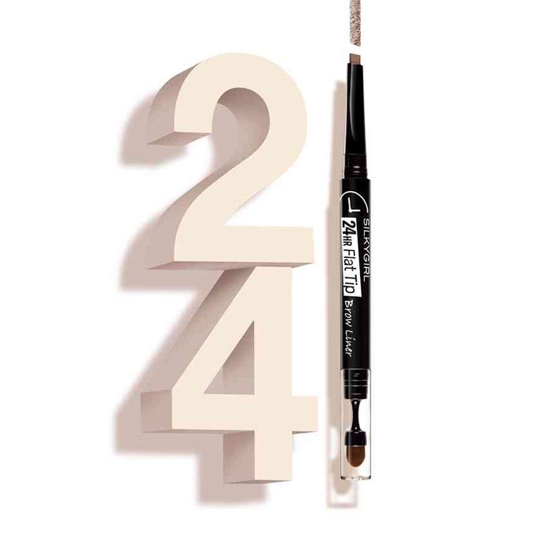 Chì Kẻ Mày Hai Đầu Lâu Trôi Silkygirl 24hr Flat Tip Brow Liner