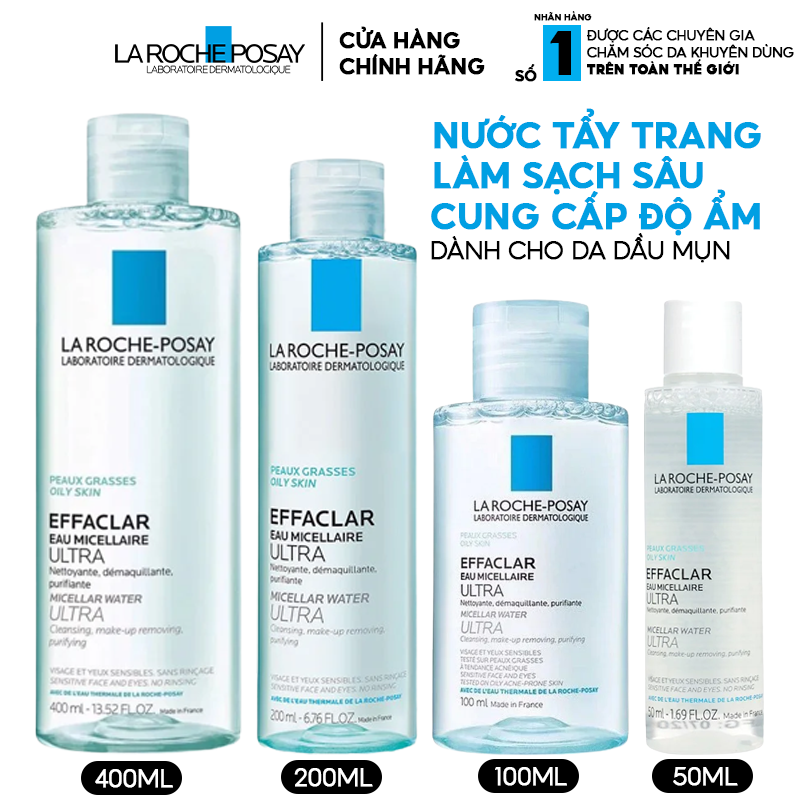 Nước Tẩy Trang Dành Cho Da Dầu Mụn, Da Nhạy Cảm La Roche-Posay Effaclar Eau Micellaire Ultra