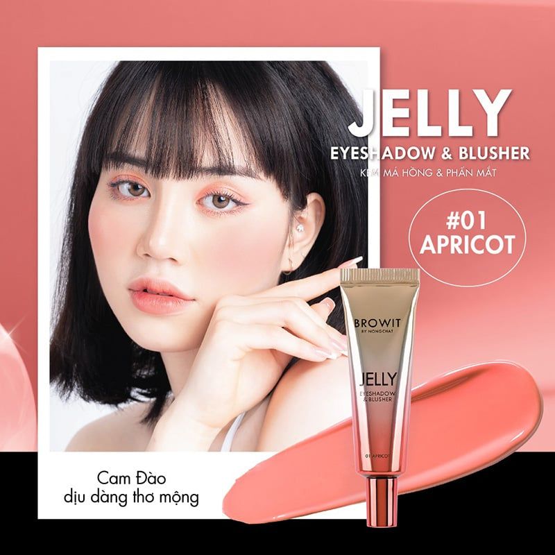 Kem Má Hồng Và Phấn Mắt Browit Jelly Eyeshadow & Blusher 10g