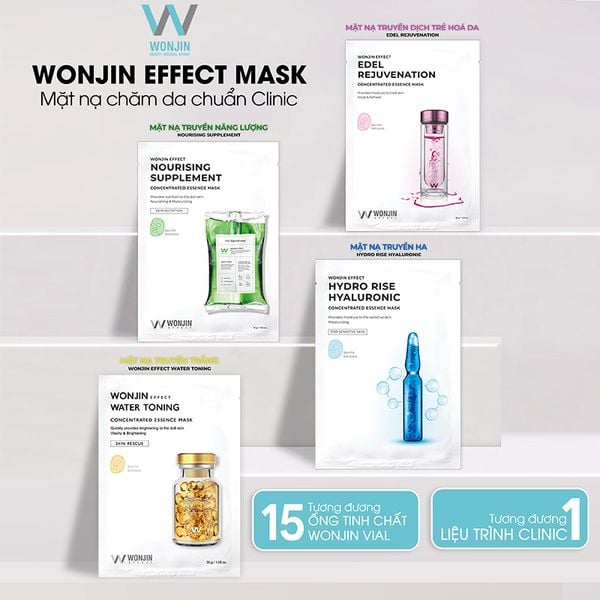  Mặt Nạ Cấp Ẩm, Hỗ Trợ Dưỡng Sáng Wonjin Effect Concentrated Essence Mask 