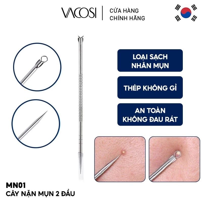 Cây Nặn Mụn 2 Đầu Vacosi Acne Tool - NM01