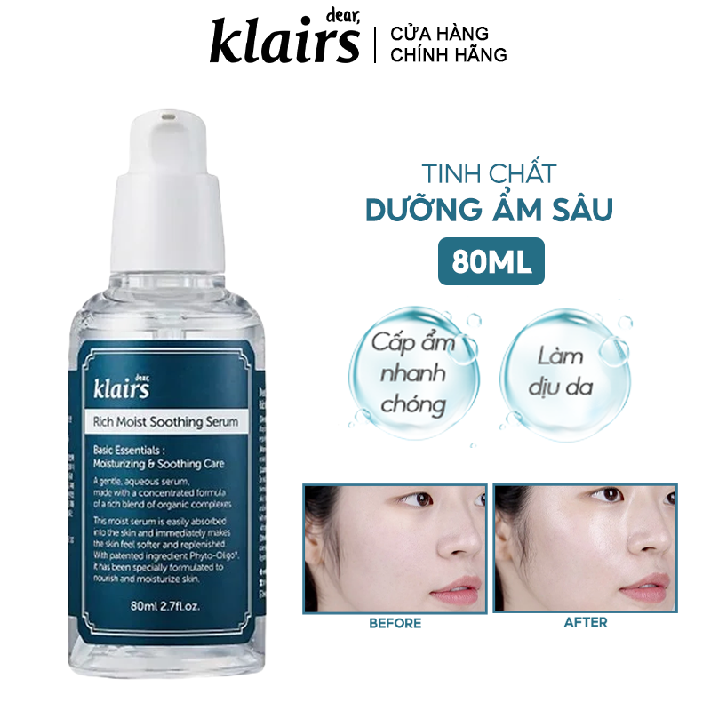 Serum Klairs Tinh Chất Dưỡng Ẩm Sâu Klairs Rich Moist Soothing Serum 80ml