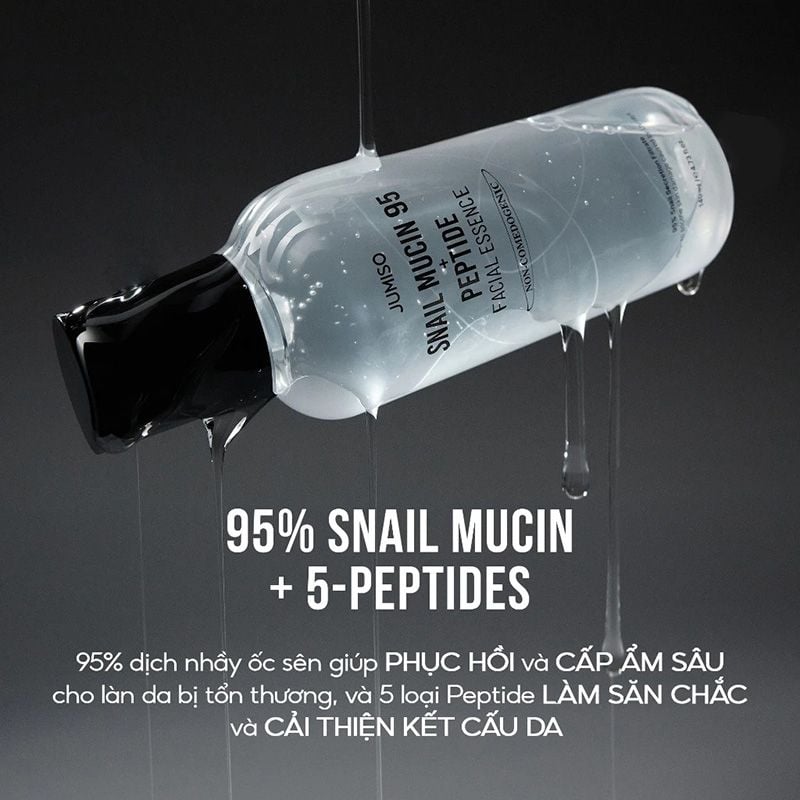 Tinh Chất Dưỡng Da Jumiso Ốc Sên Snail Mucin 95 + Peptide Facial Essence