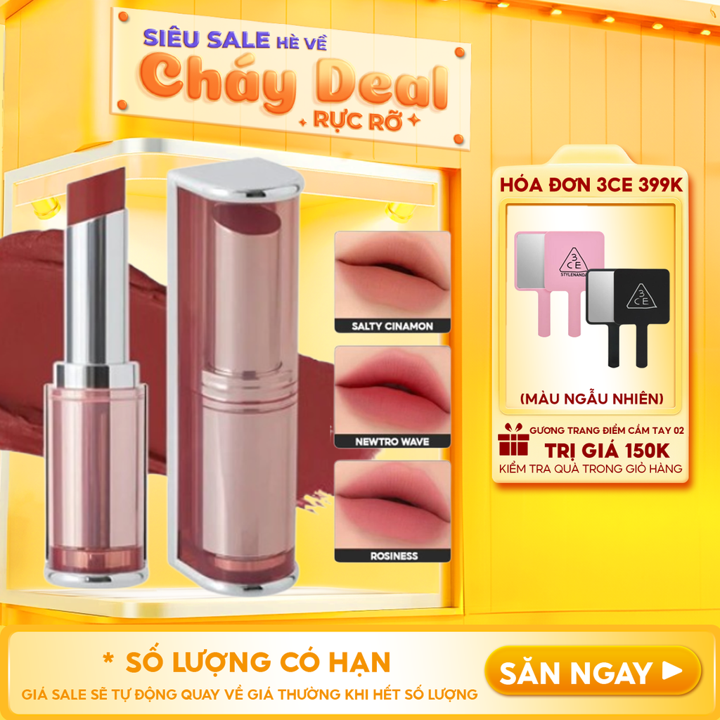 Son Thỏi Lì Bền Màu, Nhẹ Môi 3CE Blur Matte Lipstick 4g