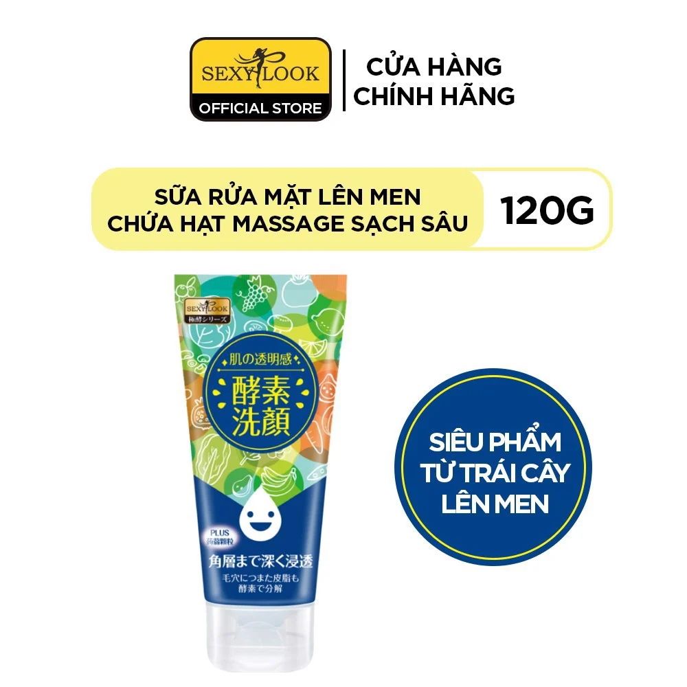 Sữa Rửa Mặt Lên Men Làm Sạch Sâu, Hỗ Trợ Dưỡng Da Trắng Sáng Sexylook Facial Cleanser 120g #DƯỠNG TRẮNG GIẢM THÂM