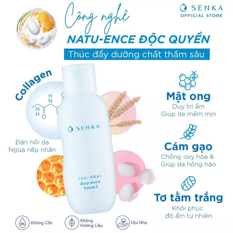 Nước Cân Bằng, Dưỡng Ẩm Chuyên Sâu Senka Deep Moist Lotion I 200ml