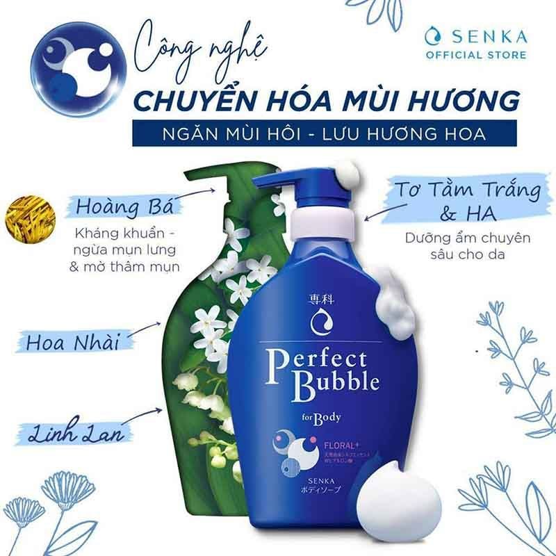 Sữa Tắm Dưỡng Ẩm Senka Perfect Bubble For Body 500ml