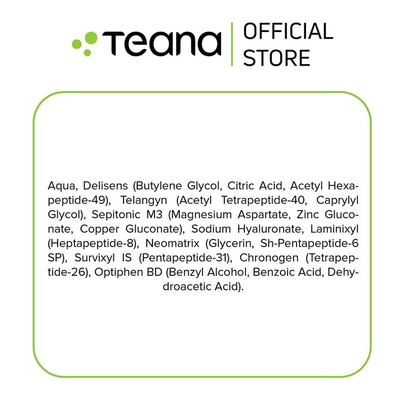 Serum Teana Hỗ Trợ Phục Hồi Da, Giảm Mụn Teana Super Peptides Antiredness Aid Kit