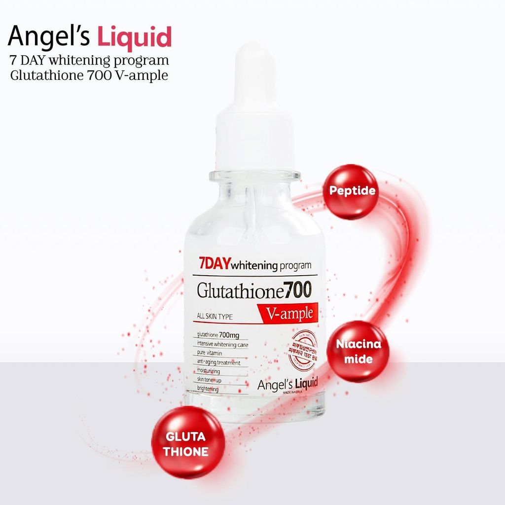Serum Angel's Liquid Huyết Thanh Hỗ Trợ Dưỡng Trắng Da, Làm Mờ Thâm Nám Glutathione 700 V-Ampoule 30ml
