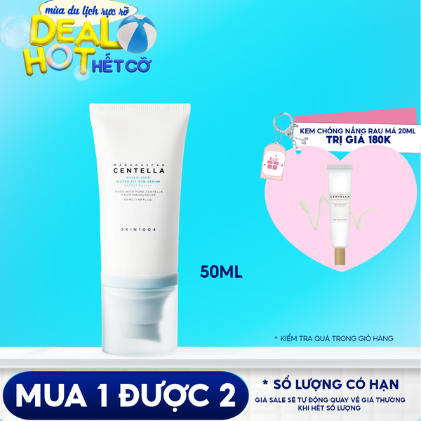 Tinh Chất Chống Nắng Cấp Ẩm, Làm Dịu, Bảo Vệ Làn Da Skin1004 Madagascar Centella Hyalu-Cica Water Fit Sun Serum SPF50+ PA++++ 50ml