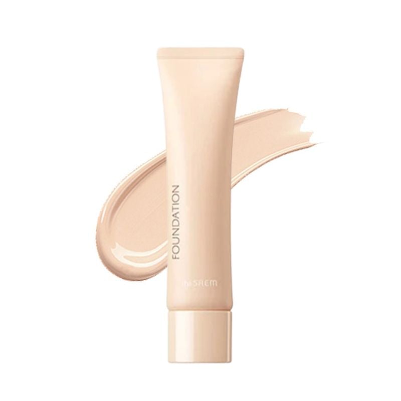 Kem Nền The Saem Che Phủ Tốt, Chiết Xuất Thiên Nhiên Airy Cotton Foundation SPF30/PA++