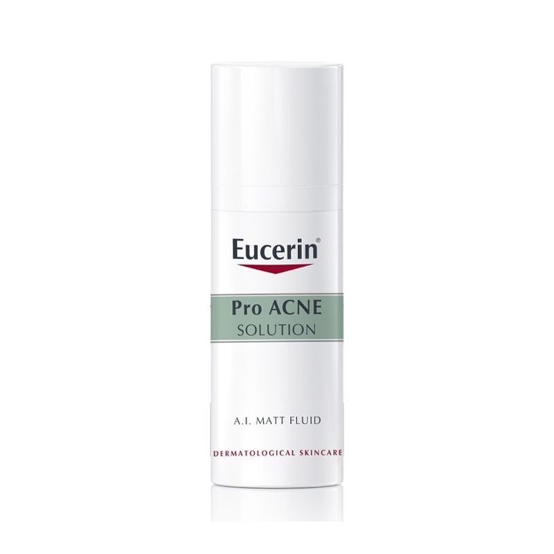 Kem Dưỡng Eucerin Kiểm Soát Dầu, Cải Thiện Mụn Acne-Oil Control Pro Acne Solution A.I Matt Fluid 50ml