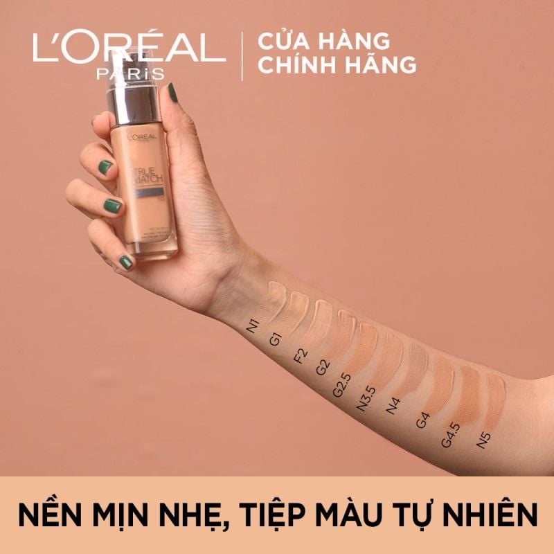 Kem Nền Mịn Nhẹ Cho Lớp Nền Bền Màu Lâu Trôi L'Oreal True Match Super-Blendable Foundation SPF16/PA++ 30ml