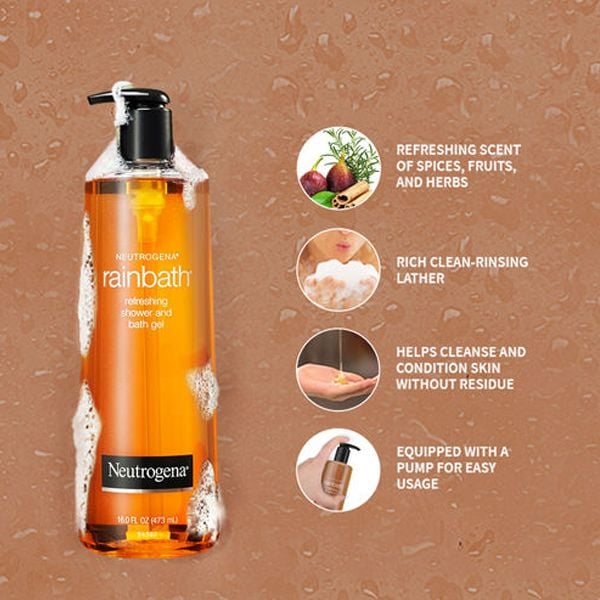 Sữa Tắm Neutrogena Dưỡng Ẩm Tươi Mới Dạng Gel Rainbath Refreshing Shower And Bath Gel 473ml