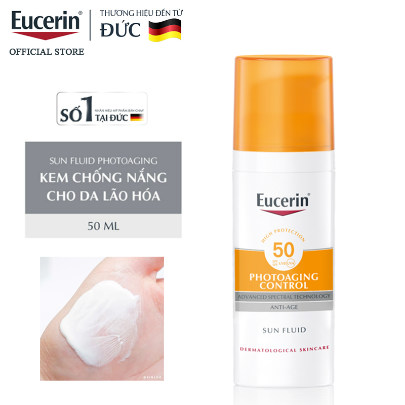 Kem Chống Nắng Ngừa Lão Hóa Da Eucerin Sun Fluid Photoaging Control 50ml