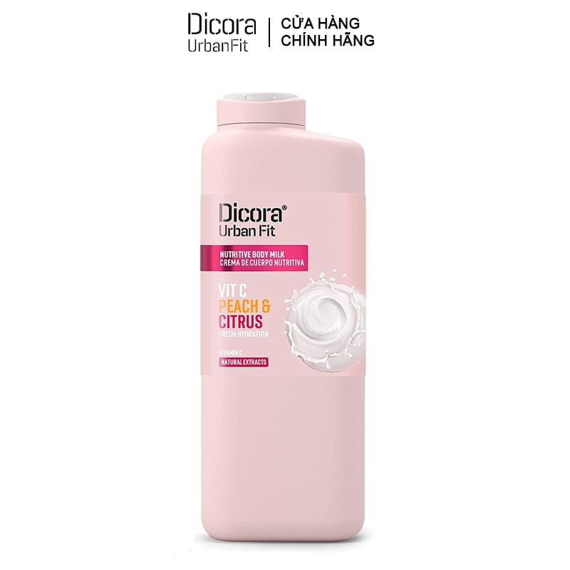 [400ml] Sữa Dưỡng Thể Dicora Urban Fit Hương Cam Quýt Và Đào Body Milk Vitamin C Citrics & Peach