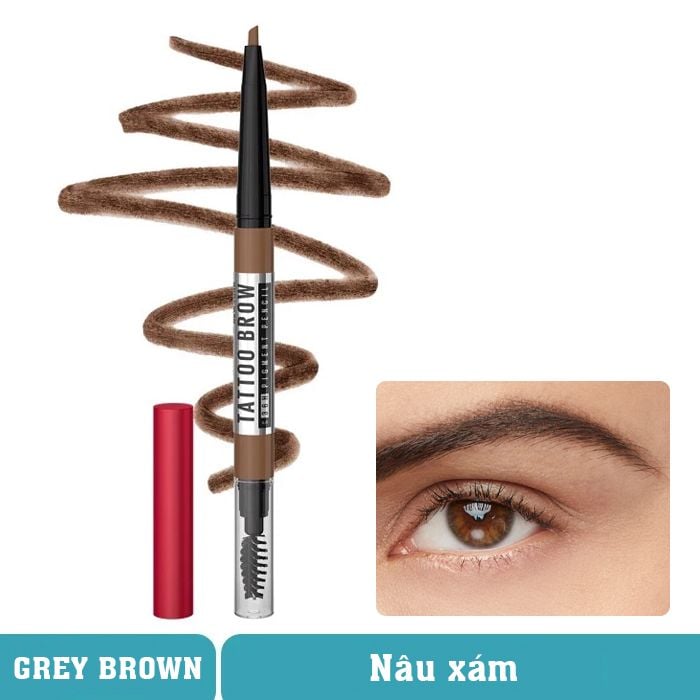 Chì Kẻ Mày Lâu Trôi, Dễ Kẻ, Lên Màu Chuẩn Maybelline Tattoo Brow Up To 36H Pigment Pencil 0.25g