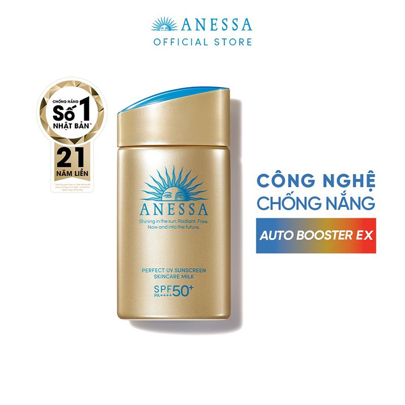 Kem Chống Nắng Dạng Sữa Chống Trôi Anessa Perfect UV Sunscreen Skincare Milk SPF50+/PA++++