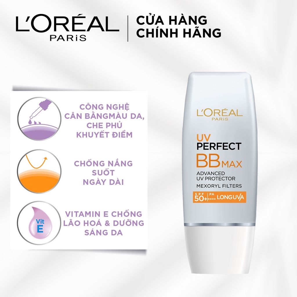 Kem Chống Nắng Trang Điểm L'Oreal UV Perfect BB Max SPF 50+/PA++++ 30ml