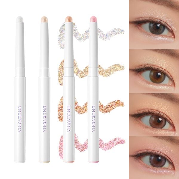 Bút Nhũ Mắt Unleashia Dạng Sáp Siêu Lấp Lánh Pretty Easy Glitter Stick 0.7g