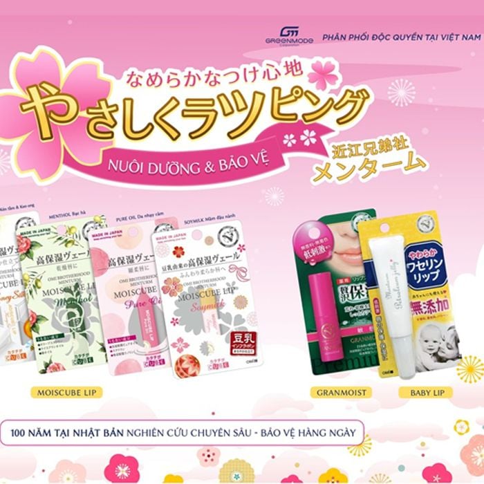 Dưỡng Môi OMI Dạng Thạch Đa Năng, Dưỡng Ẩm Cho Mẹ Và Bé Menturm Petroleum Jelly 10g
