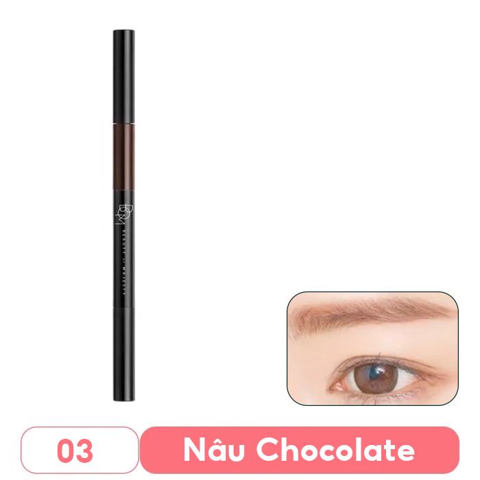 Chì Kẻ Mày Tiện Dụng 3 Trong 1 Sắc Nét, Lâu Trôi B.O.M 3IN1 Triple Edge Eyebrow