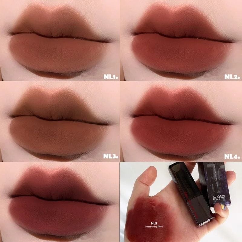 Son Thỏi Lì, Lên Màu Chuẩn, Mịn Mượt Nhẹ Môi Merzy Noir In The Lipstick 3.3g