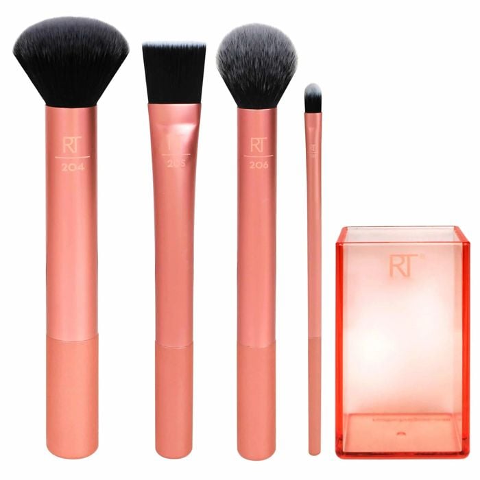 Set 4 Cọ Trang Điểm Cơ Bản Kèm Khay Cắm Real Techniques Flawless Base Set