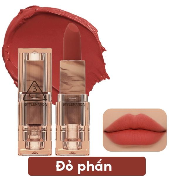 [PHIÊN BẢN GIỚI HẠN] Son Thỏi Lì, Lên Màu Chuẩn 3CE Soft Matte Lipstick 3.5g