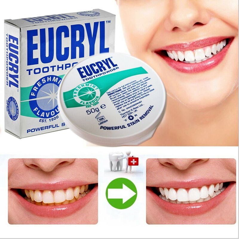 Bột Tẩy Trắng Răng Eucryl Toothpowder Freshmint 50g