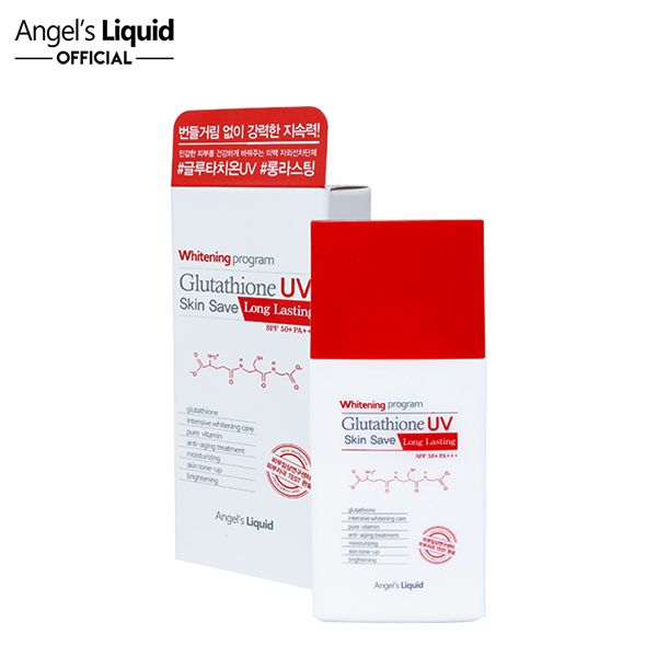 Kem Chống Nắng Chống Trôi, Dưỡng Trắng, Bảo Vệ Da Angel's Liquid Glutathione UV Skin Save - Long Lasting 50ml
